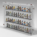 Wall Mounted Display case for up to 100 Lego® Minifigures. Display Case Collectibles Display Box Wall Mount Figure Display Protected Clear for Small Objects Lockable Removable Front