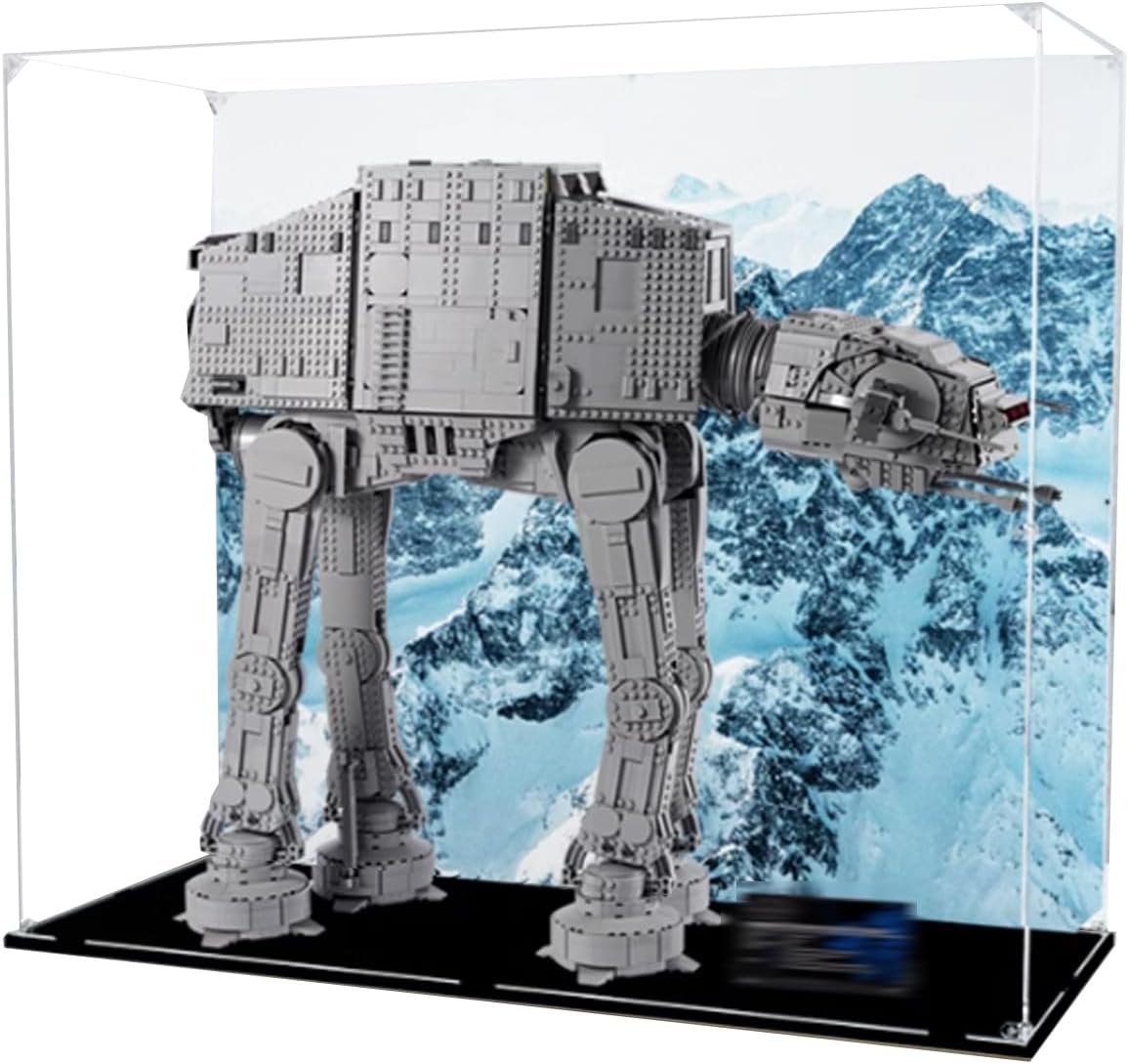 Acrylic Display case for Lego 75313 at-at All Terrain Armored Walker, Sturdy Storage Display Box 30.3 x 12.5 x 26.7 inches (excluding Models) (Style B)