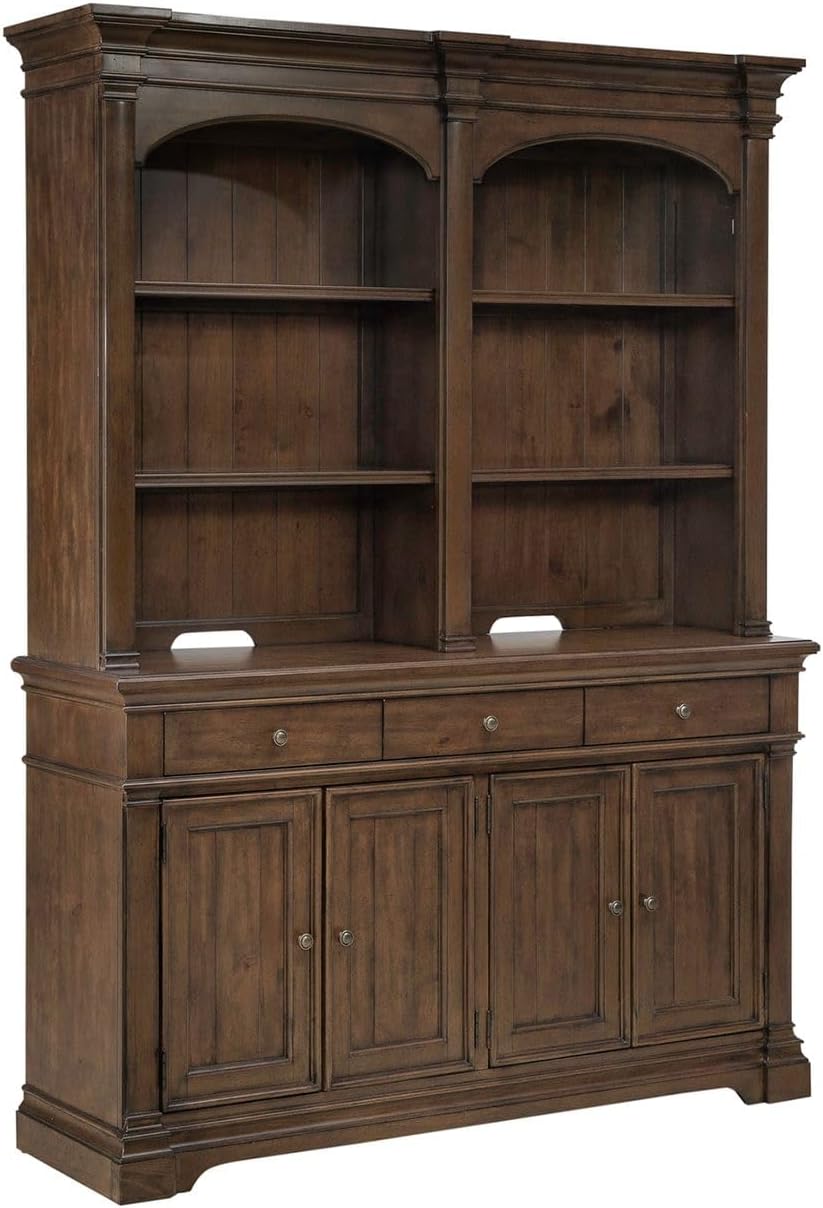 Liberty Furniture Arden Road Dining Room Hutch & Buffet - Satin Cherry