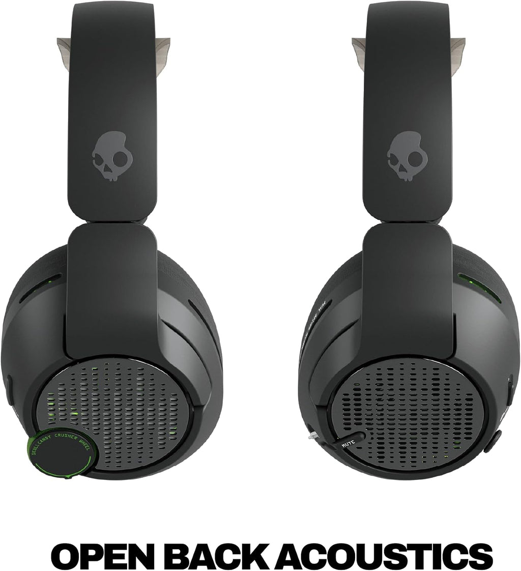 Skullcandy Crusher PLYR 720 Wireless Gaming Headset, Ultimate Immersion and Comfort, THX Spatial Audio, Multi-Sensory Bass, Removable Mic, Xbox, PC, PlayStation, Wireless Transmitter - Digi-Black Xbox