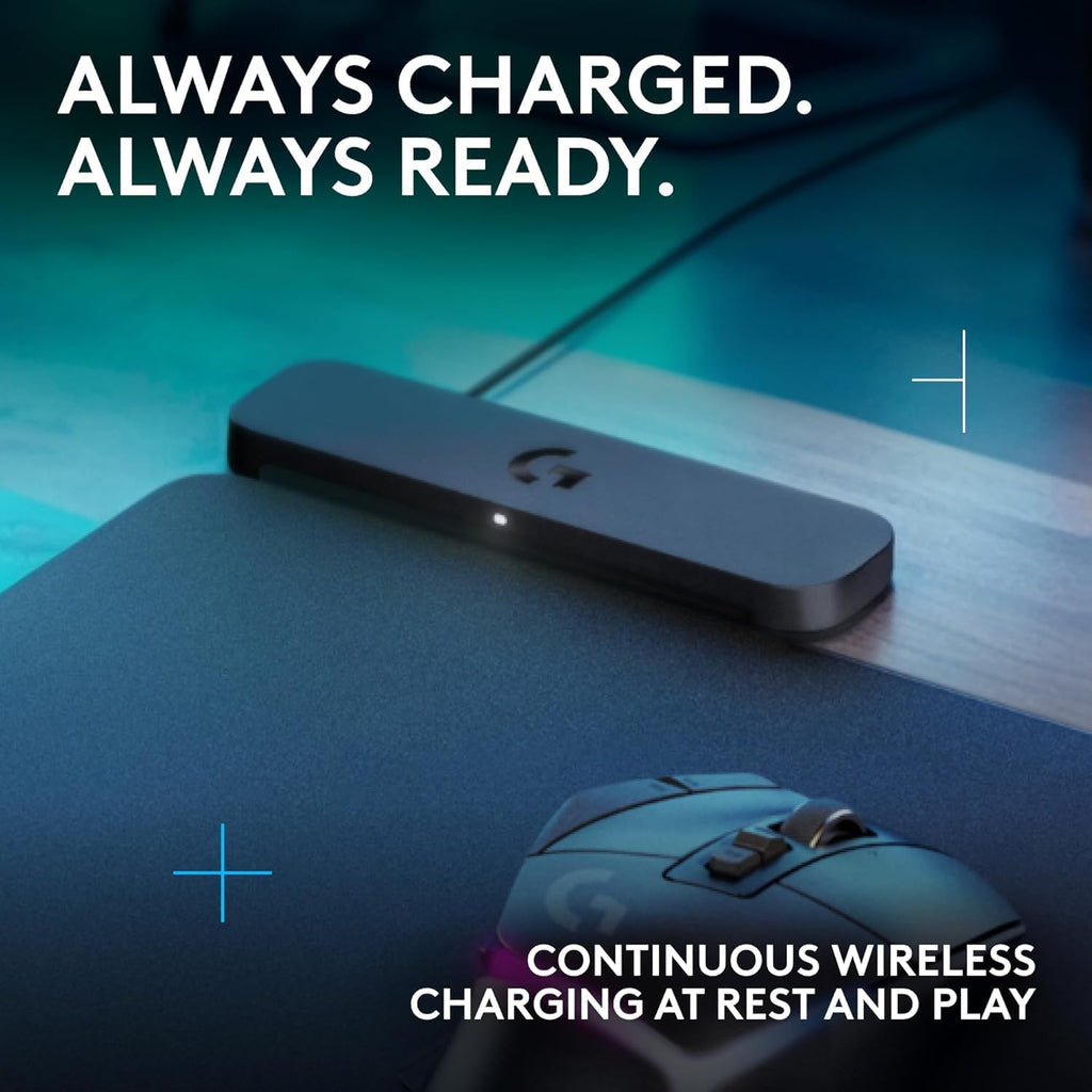 Logitech G309 Lightspeed Wireless Gaming Mouse + Powerplay 2 Wireless Charging Mouse Pad Bundle - White