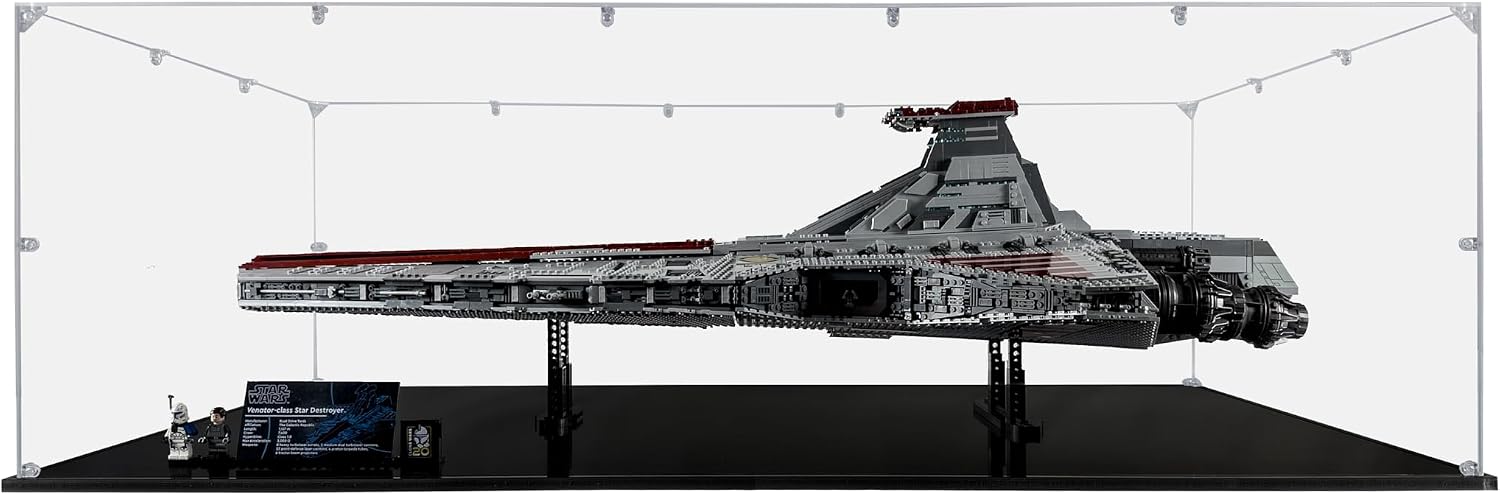 Acrylic Display Case for Venator-Class Republic Attack Cruiser #75367, Dustproof Display Case (Case Only)