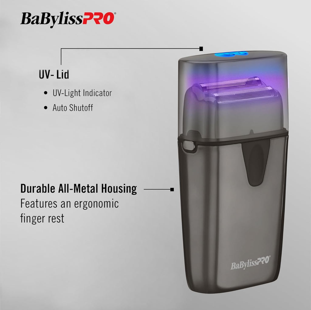 BaBylissPRO UVFOIL UV-Disinfecting Metal Double-Foil Shavers for men