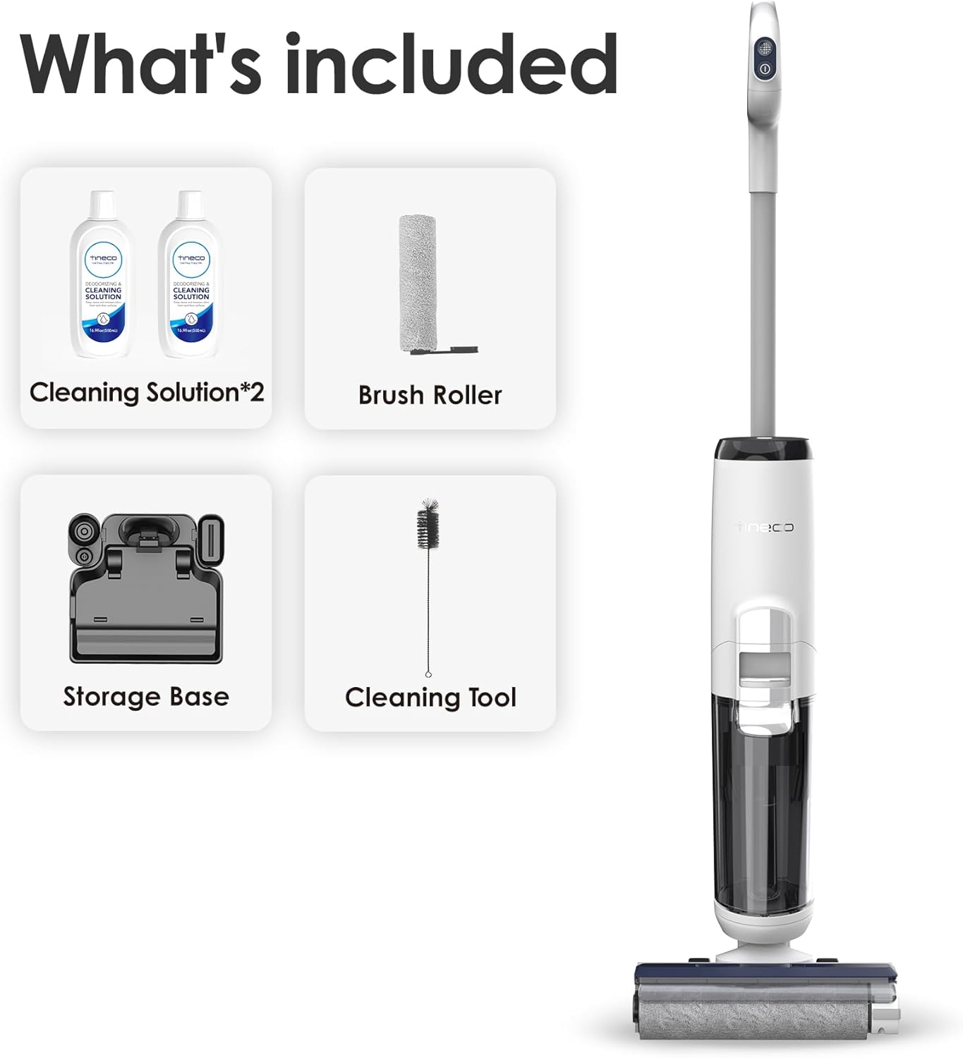 Tineco iFLOOR 5 Breeze Complete Wet Dry Vacuum Cordless Floor Washer, One-Step Cleaning for Hard Floors, Edge Clean, Auto Self-Cleaning, Lightweight & Cordless Design