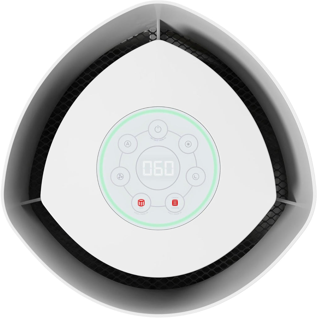 GermGuardian AirSafe XL Smart Air Purifier for Home 360° True HEPA Filter, WiFi and App Enabled, Air Quality Monitor, Large Rooms Up to 1680 Sq Ft, For Smoke, Dust, Pet Dander, Gray/White, AP3250