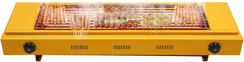 Electric BBQ Grill 3000W Portable BBQ Grill Electric Grills Indoor/Outdoor Cooking with Double Head Temperature Control Electric Grill for Parties, Decks, Patios