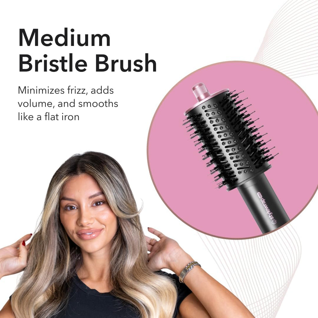 SRILabs StyleWrap Pro 7-in-1 Coanda Air Hair Multi Styler Dryer Brush with Negative Ions, Lighter and Foldable Design, Quiet Brushless Motor, Aviation-Grade Aluminum, Memory Function