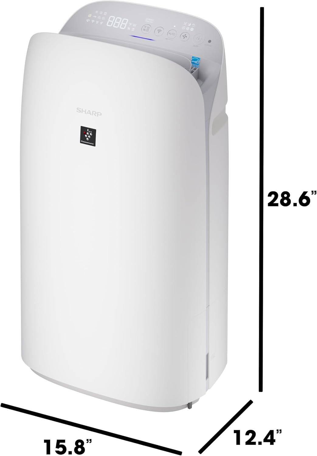 SHARP Smart Air Purifier with Humidifier Combo – Covers up to 2,603 sqft in one hour, Compatible w/Alexa & Google Asst. True HEPA Filter, for XL Rooms, Living Room, Dining Room - KCP110UW