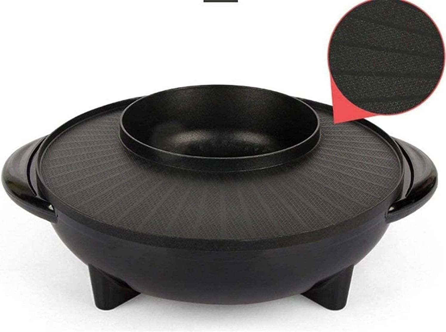 Electric BBQ Grill Indoor Electric Griddle Grill Teppanyaki BBQ Hot Plate Camping, Non Stick, Adjustable Temperature 1350W,Portable Nonstick Griddle