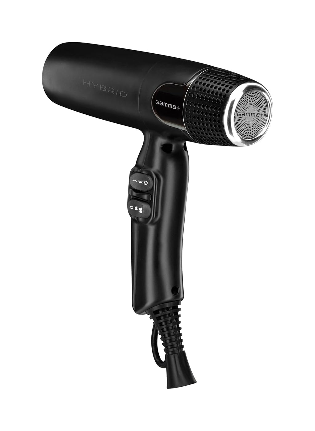 GAMMA+ Hybrid Professional Hair Dryer Lightweight, Ionic Technology, Low Noise with 2 Nozzles and Diffuser