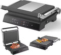 Electric Smokeless Indoor Grill with Adjustable Temperature Control, Nonstick Surface, 220-240V, 50/60Hz, 2000W,16''D*7''W*14''H (Touch Screen Grill)