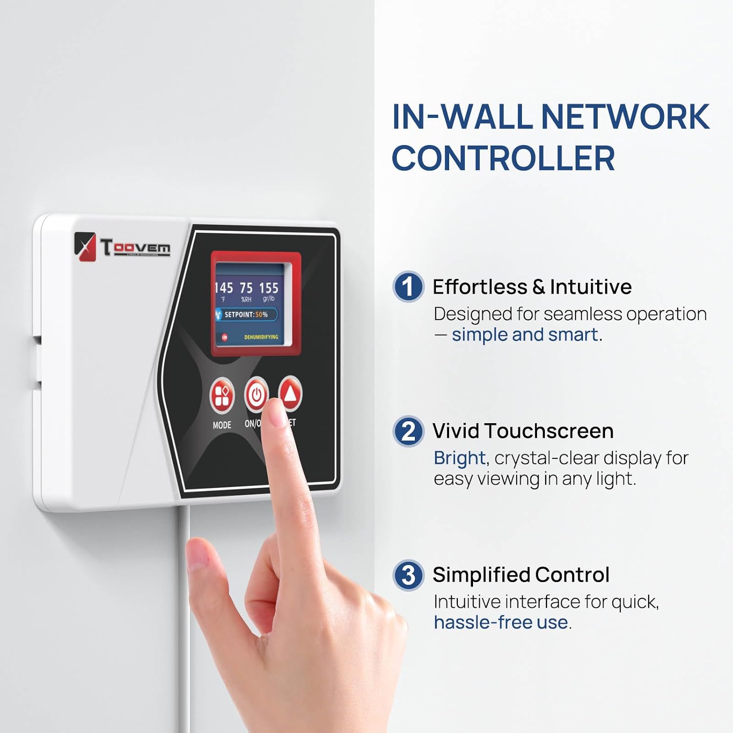 ARGENDON Remote Controller for Digital Humidity and Temperature, Included 26ft Cable Suitable for Argendon Shield 60/60P/85P, Guardian 60/60P, Guardian 85P Basement/Crawl Space Dehumidifier