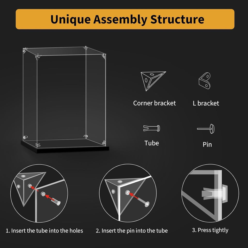 Applicable to Lego 10307 Paris Eiffel Tower 3MM Acrylic Display Box(23.6 * 23.6 * 61in), Display Cases for Collectibles, Sturdy Protection for Your Collectible,Background