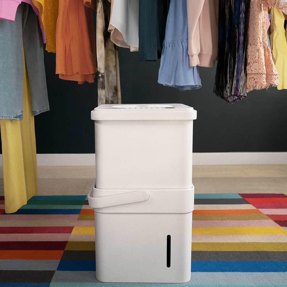 Midea Cube 50 Pint Dehumidifier for Basement and Rooms at Home for up to 4,500 Sq. Ft., Smart Control, Compatible with Alexa (White), Drain Hose Included