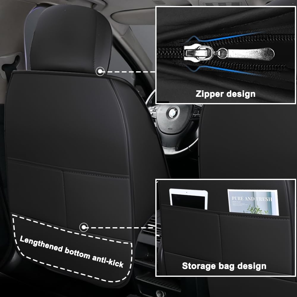 Car Seat Cover for Subaru Ascent 2019-2024,Waterproof Leather Seat Covers 2-Seats Standard,Car Interior Accessories with Airbag,Car Seat Protectors for Ascent(Black+Blue)
