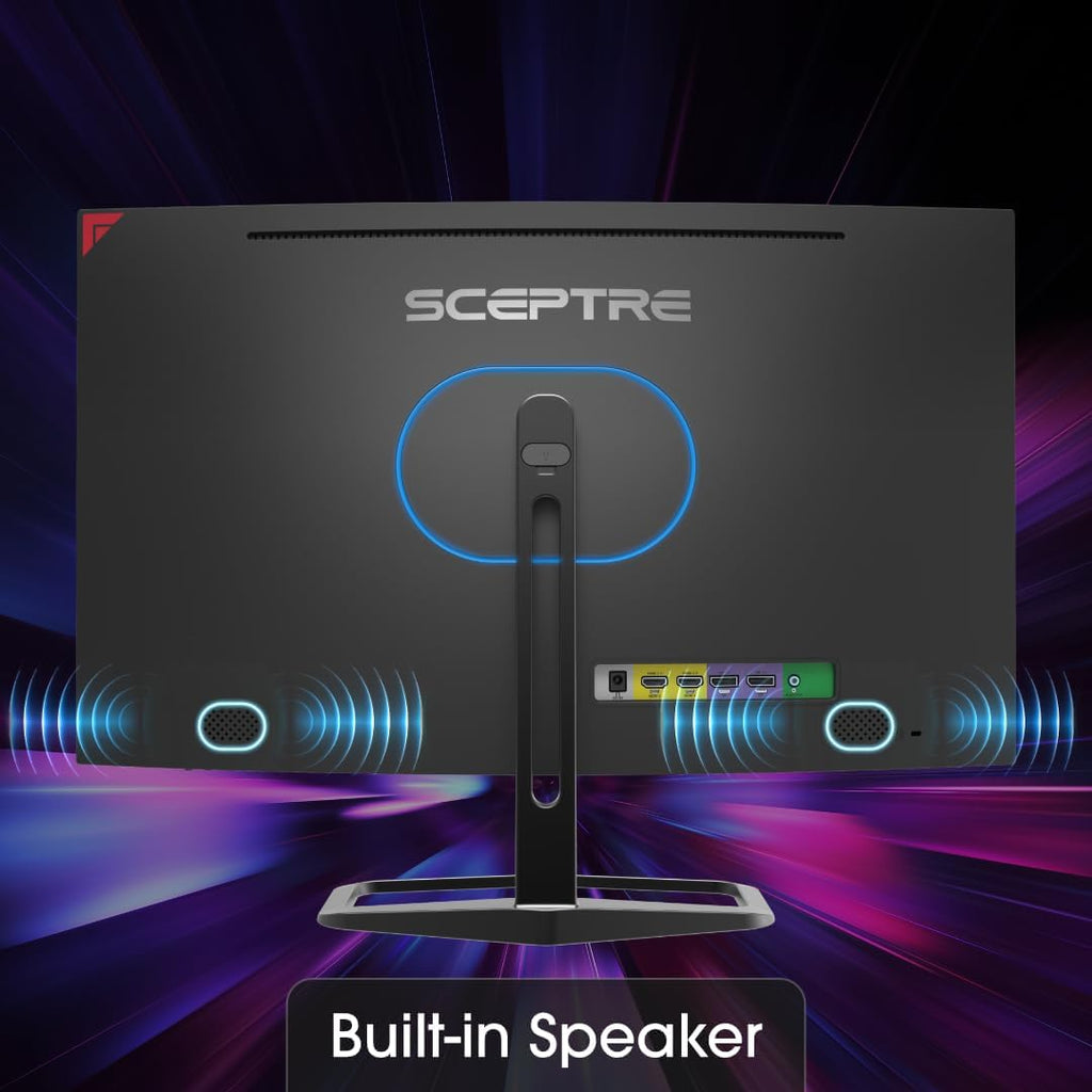 Sceptre New 27-inch Curved Gaming Monitor FreeSync 240Hz Plus DisplayPort HDMI 1ms 99% sRGB Build-in Speakers, R1500 Machine Black 2025 (C275B-FWT240 Series)