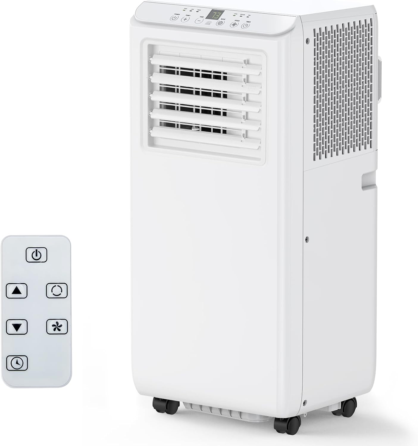 GarveeTech 8000Btus Portable Air Conditioner AC Unit 3 in-1 Air Conditioners w/Dehumidifier & Fan Modes Auto Evaporation for Home up to 350 sq. ft. Complete Window Mount Exhaust Kit, 24H Timer