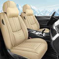 Car Seat Cover for Subaru Ascent 2019-2024,Waterproof Leather Seat Covers 2-Seats Luxury,Car Interior Accessories with Airbag,Car Seat Protectors for Ascent(Beige)