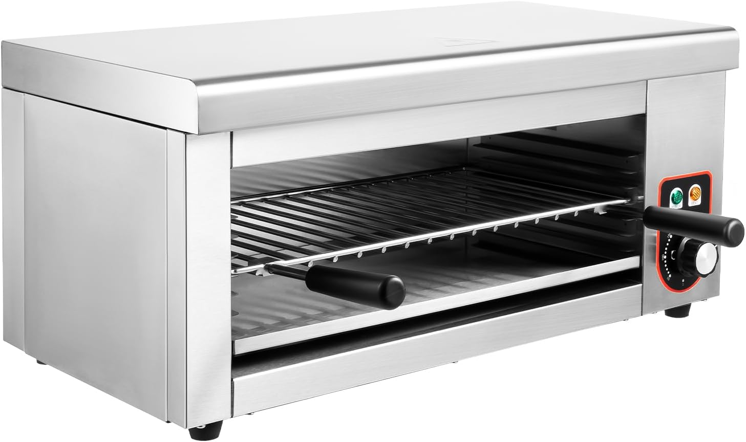 Commercial Cheese Melter Salamander Broiler, 1500W Electric Cheesemelter Heater Heating Grill, 120-570°F Rapid Heating Countertop Raclette Cheese Melting Oven