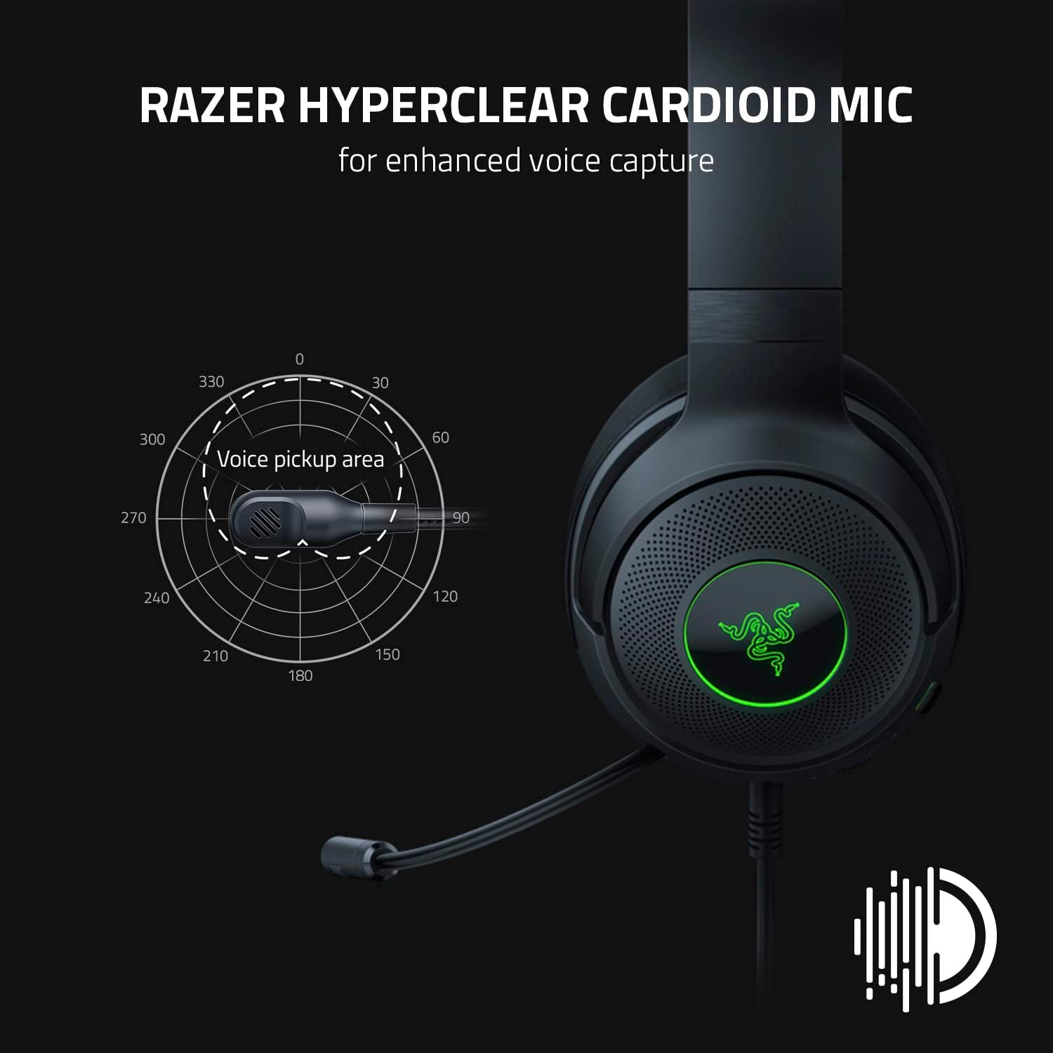 Razer Kraken V3 X Wired USB Gaming Headset: Lightweight Build - Triforce 40mm Drivers - HyperClear Cardioid Mic - 7.1 Surround Sound - Chroma RGB Lighting - Black,(Pack of 8)