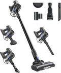 DREAME J30-W Cordless Vacuum Cleaner with LED Headlights, 450W Powerful Suction, 60Min Runtimes, Detachable Battery, One-Touch Emptying, Stick Vacuum Cleaner for Pet Hair, Carpet & Hard Floor