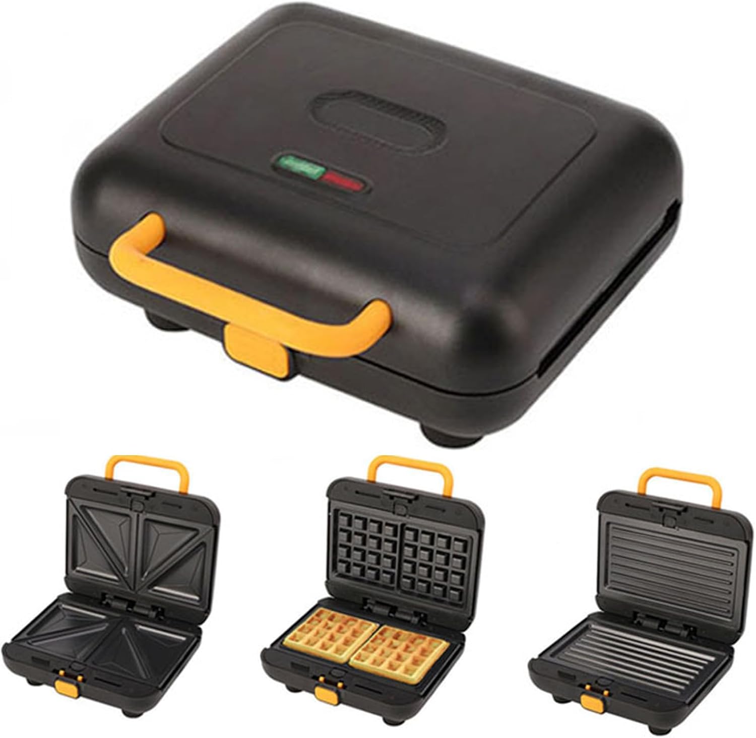 3 in 1 Indoor Grill, Panini Press Grill Sandwich Maker, Electric Contact Grill and Griddle with Removable Nonstick Grill Plates, Stainless Steel Sandwich Maker Compact Indoor Grill