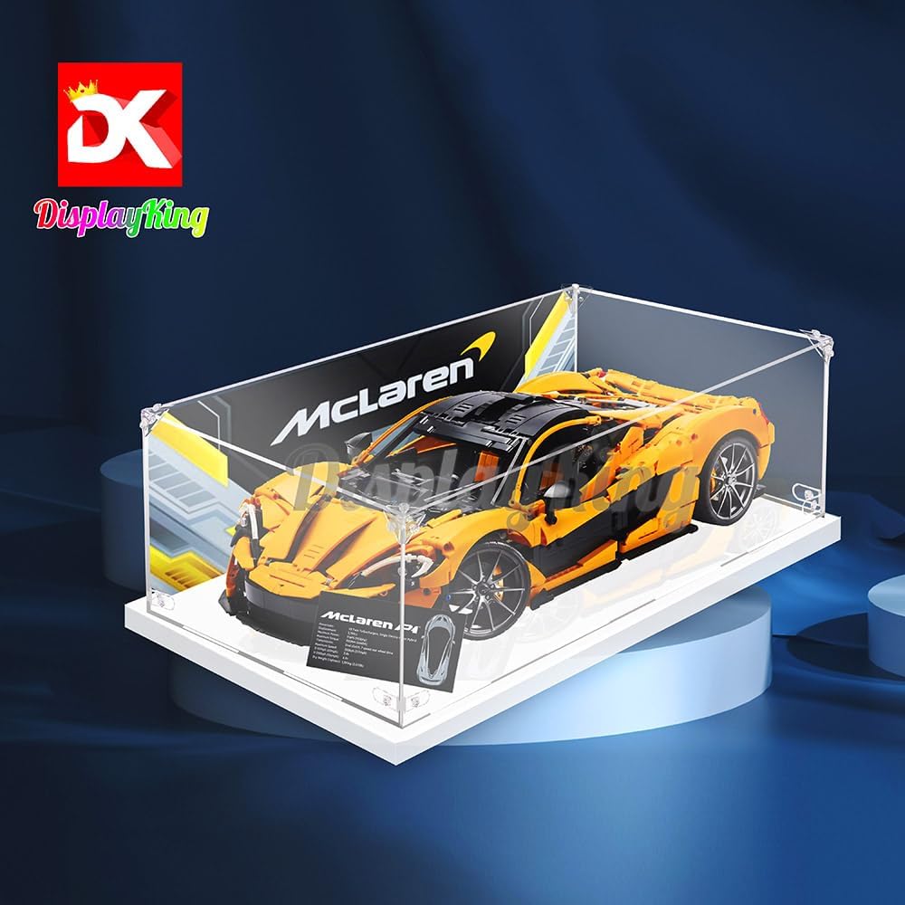 Acrylic Display case with Screw for Lego® McLaren P1 42172(Lego Set is not Included) (with Background)