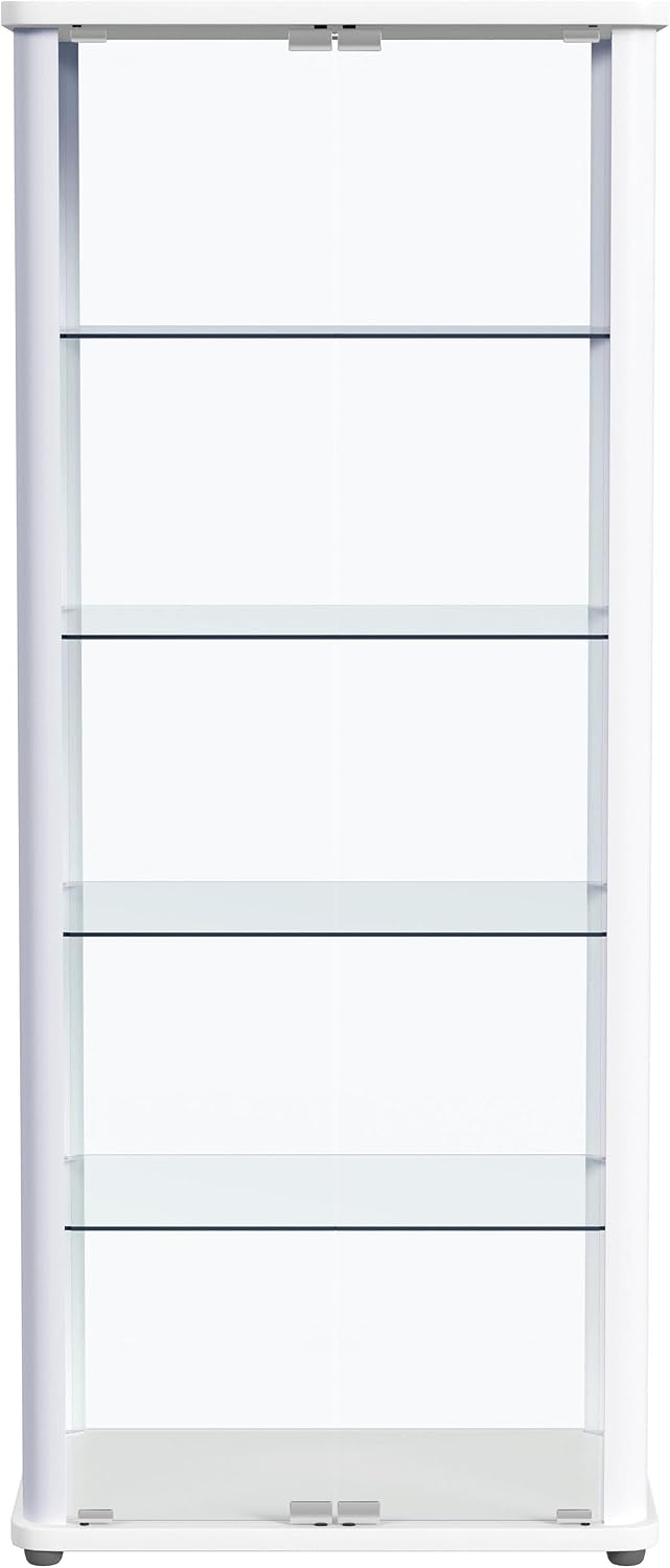 Coaster Home Furnishings Aero 5-Shelf Display Curio Cabinet with LED Lighting White 950399