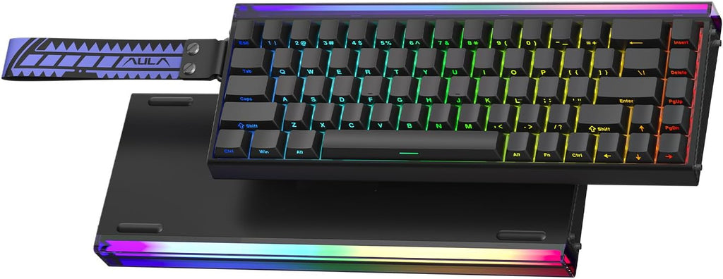 AULA Hero 68 HE Pro - Wired Gaming Keyboard with Hall Effect Magnetic Switch, CNC Aluminum Frame, 8KHz Polling Rate, RGB Box & Backlight, Side Printed Keycaps, 65% 68-key Compact Small Gamer Keyboards