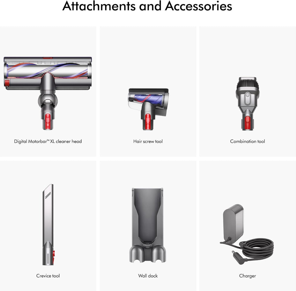 Dyson SV29 Outsize Cordless Vacuum Cleaner | Nickel/Red | Refurbished