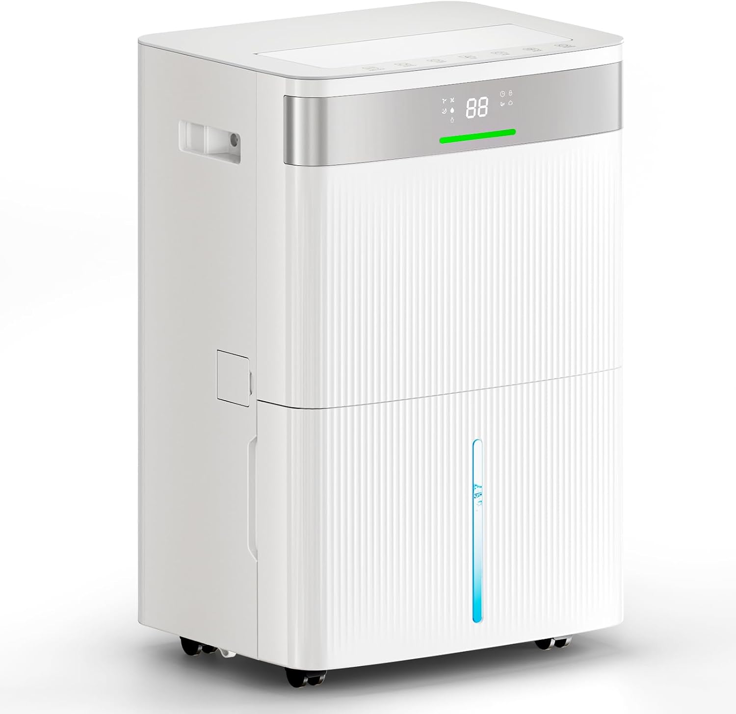 HUMLABS 82 Pints Dehumidifier for Home, 5000 Sq. Ft Dehumidifier for Basement with Drain Hose, Front LED Screen and 1.37 Gal Water Tank, Three Modes, Auto Defrost and 24HR Timer