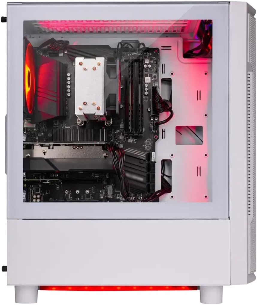 Skytech Gaming Archangel Desktop PC, Ryzen 7 5700 3.7 GHz (4.6GHz), AMD RX 9060XT 8GB, 1TB NVMe SSD, 32GB DDR4 RAM 3200, 650W Gold PSU, Wi-Fi, Win 11