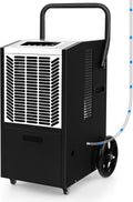 ARLIME 163 Pints Commercial Dehumidifier w/Pump & Drain Hose, Industrial Heavy Duty Portable Dehumidifier for Large Spaces, Basement, Warehouse, Water Damage Restoration, Up to 4500 Sq.Ft (White)