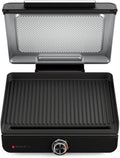 Niinjja Sizzle Indoor Grill, 500°F High Heat Kitchen Grill with Nonstick 14 Inch Plate, Low-Smoke Technology, Edge-to-Edge Heating, Family-Sized Capacity, Countertop Cooking Tool (GR100)