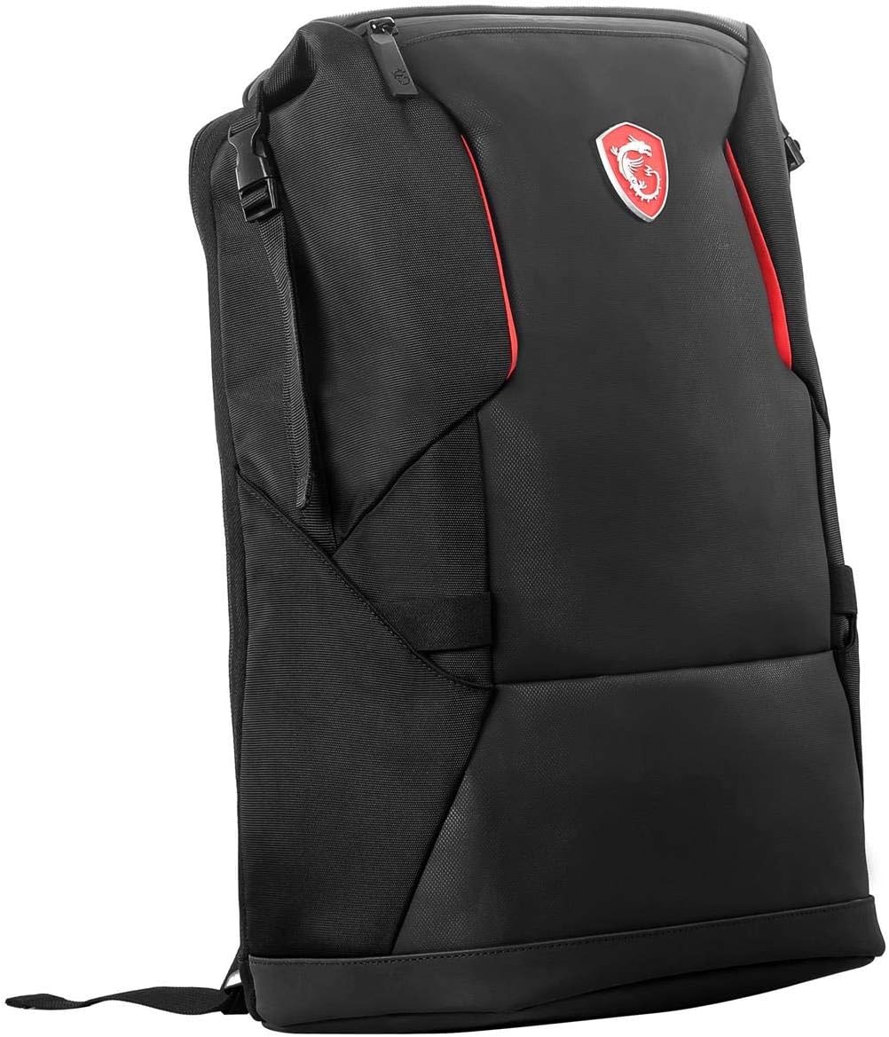 MSI Urban Raider Gaming Laptop Backpack, Quick Access, Padded Mesh, Lightweight Polyester Exterior, Fits Up to 17' Laptop, Water Repelent IPX-2, Medium