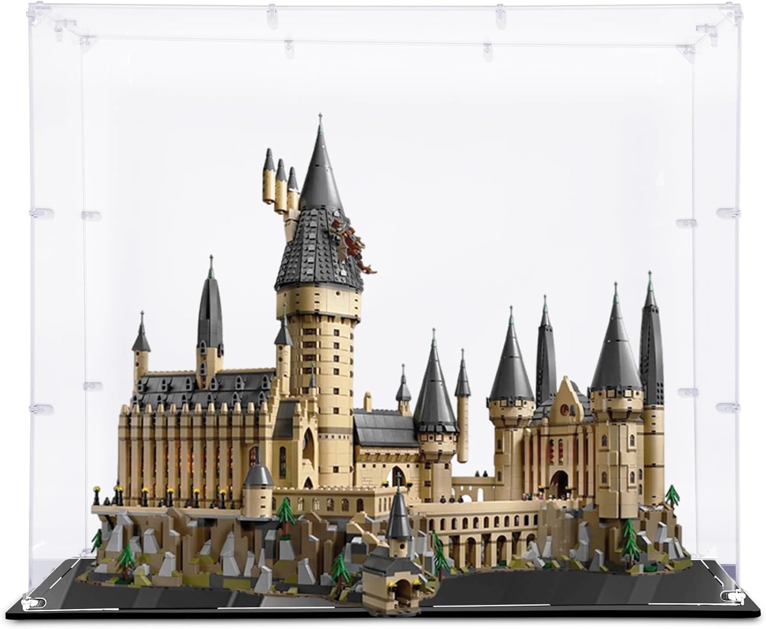 Large Acrylic Display Case for Lego 71043 Hogwarts Castle, 28.74x18.89x24.8 Inches, Acrylic Display Case with High Transparency & 3mm Thick Panels (Only Showcase)(Lego Sets are NOT Included)