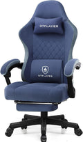 GTPLAYER Gaming Chair, Computer Office Chair with Pocket Spring Cushion, Linkage Armrests and Footrest, High Back Ergonomic Computer Chair with Lumbar Support Task Chair with Footrest