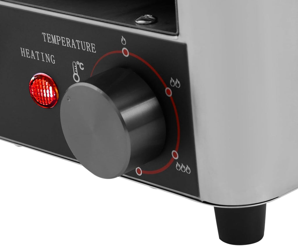 Electric Steak Broiler, 1700W Indoor Commercial Steak Grill Automatic Steaks Broiler with Temper Adjustable & Handle, 1470°F Stainless Steel Steaks Cooker Electric Broiler Grills for BBQ, Toast