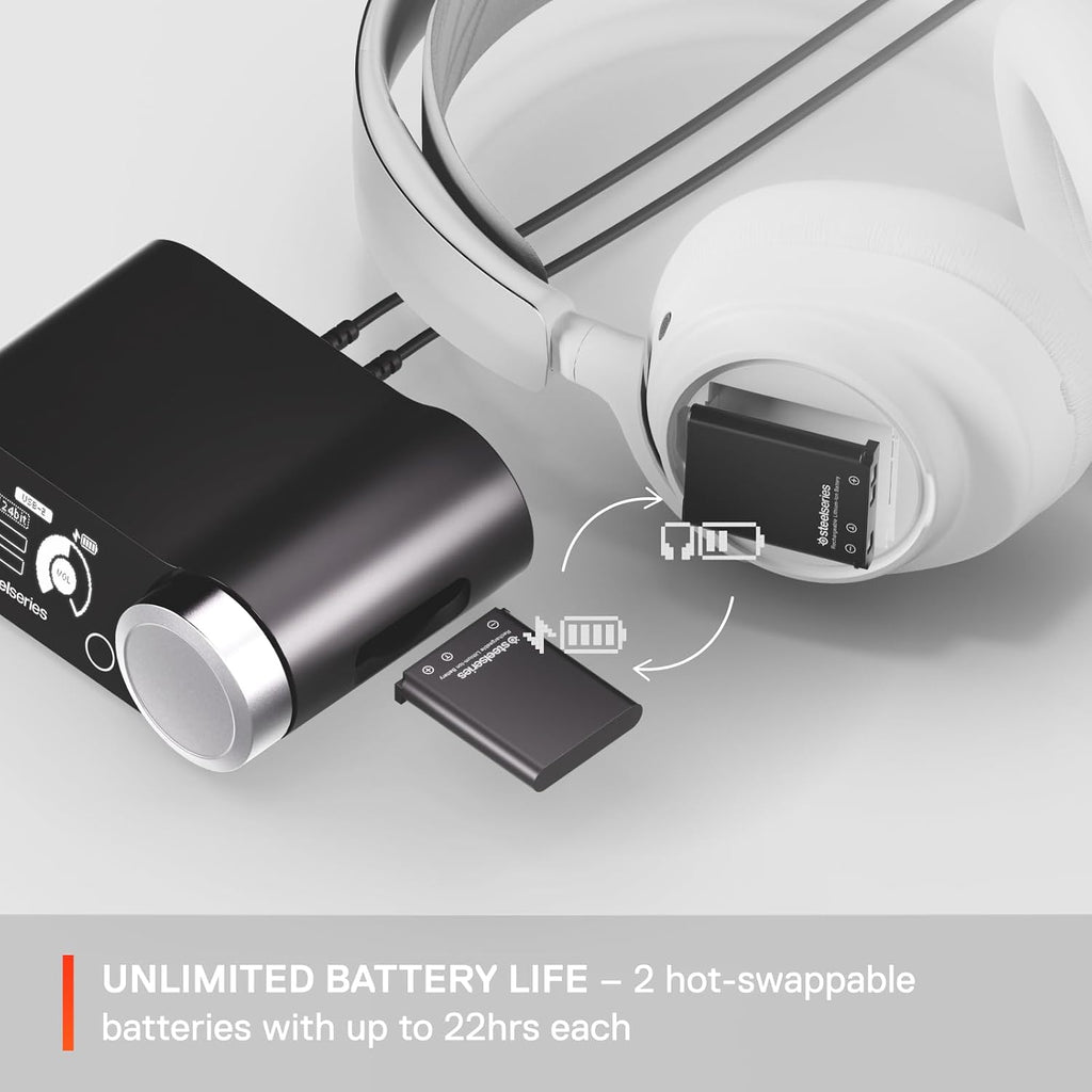 SteelSeries Arctis Nova Pro Wireless Multi-System Gaming Headset — Neodymium Magnetic Drivers — Active Noise Cancellation — 2 Battery System — ClearCast Gen 2 Mic — PC, PS5, PS4, Switch, Mobile