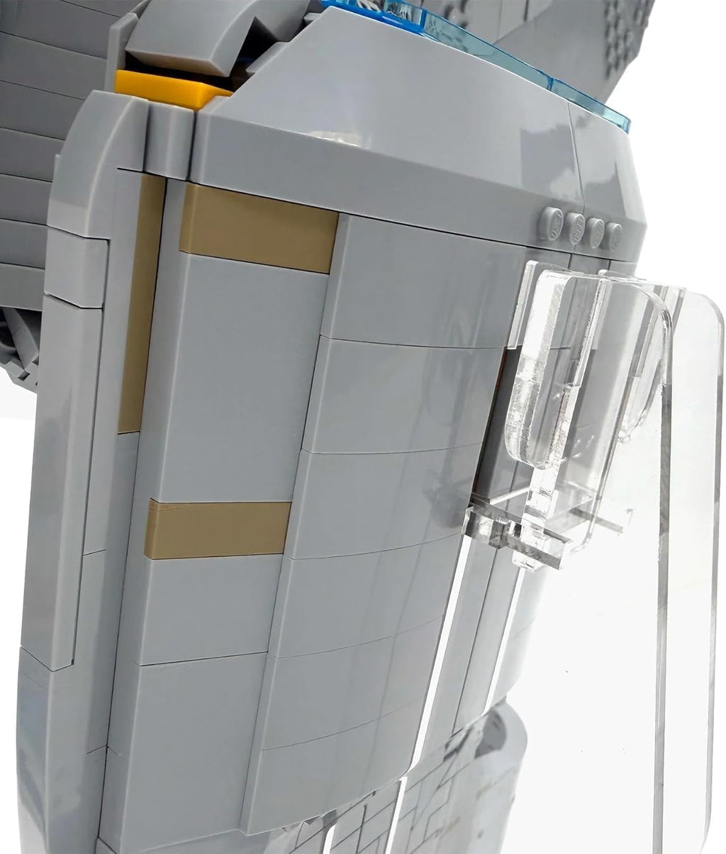Display Case Compatible with Lego Set 10356 U.S.S. Enterprise NCC-1701-D - Set Not Included - Acrylic Showcase Display with Pre-Printed Background and Base (Vertical)