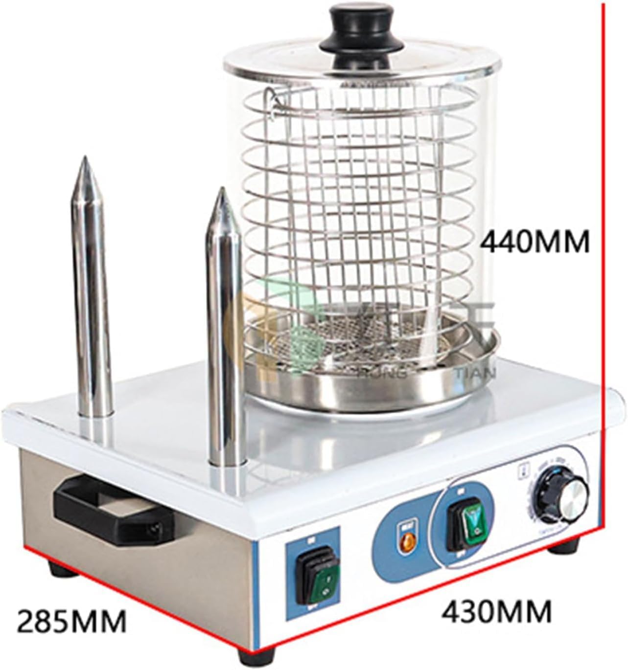 Hot Dog Maker Sausage Grill Cooker | Commercial Electric Hot Dog Steamer | Electric Contact Grills
