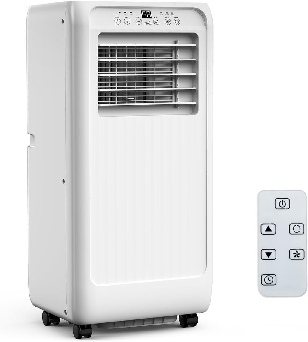 GarveeTech 8,000 BTUs Portable Air Conditioner, 3 in-1 Quiet Room AC, High Efficiency, Portable AC Unit With Fast Cooling/Energy Saving/Remote Control 24H Timer, Cools Up to 350 Sq. Ft.