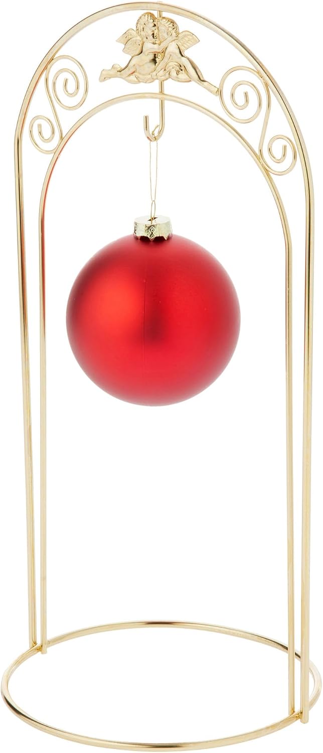 Bard's Arched Gold-Toned Ornament Stand, Large Angel, 12.25' H x 6' W x 6' D, Pack of 12