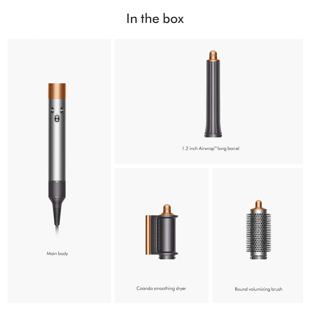 Dyson Airwrap Origin Multi-Styler, No Heat Damage, 1.2' Barrel, Round Brush, Flyaway Attachment