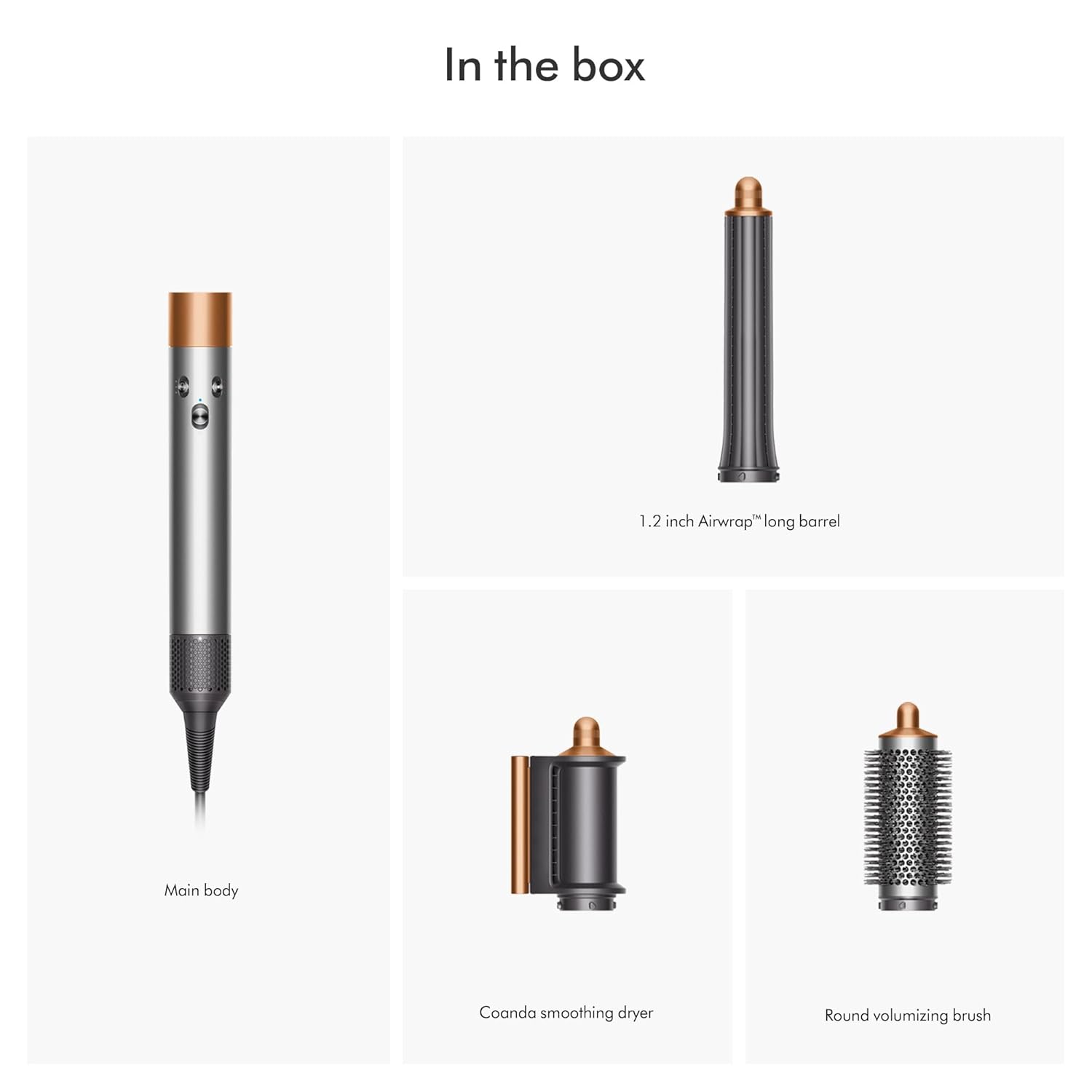 Dyson Airwrap Origin Multi-Styler, No Heat Damage, 1.2' Barrel, Round Brush, Flyaway Attachment