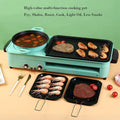 Electric BBQ Grill Indoor Electronic Smokeless Grill Indoor Non Stick Pan Electric Barbecue Grill with Hot Pot 2 In 1 Large Capacity Household Multifunctional Hotpot Grill