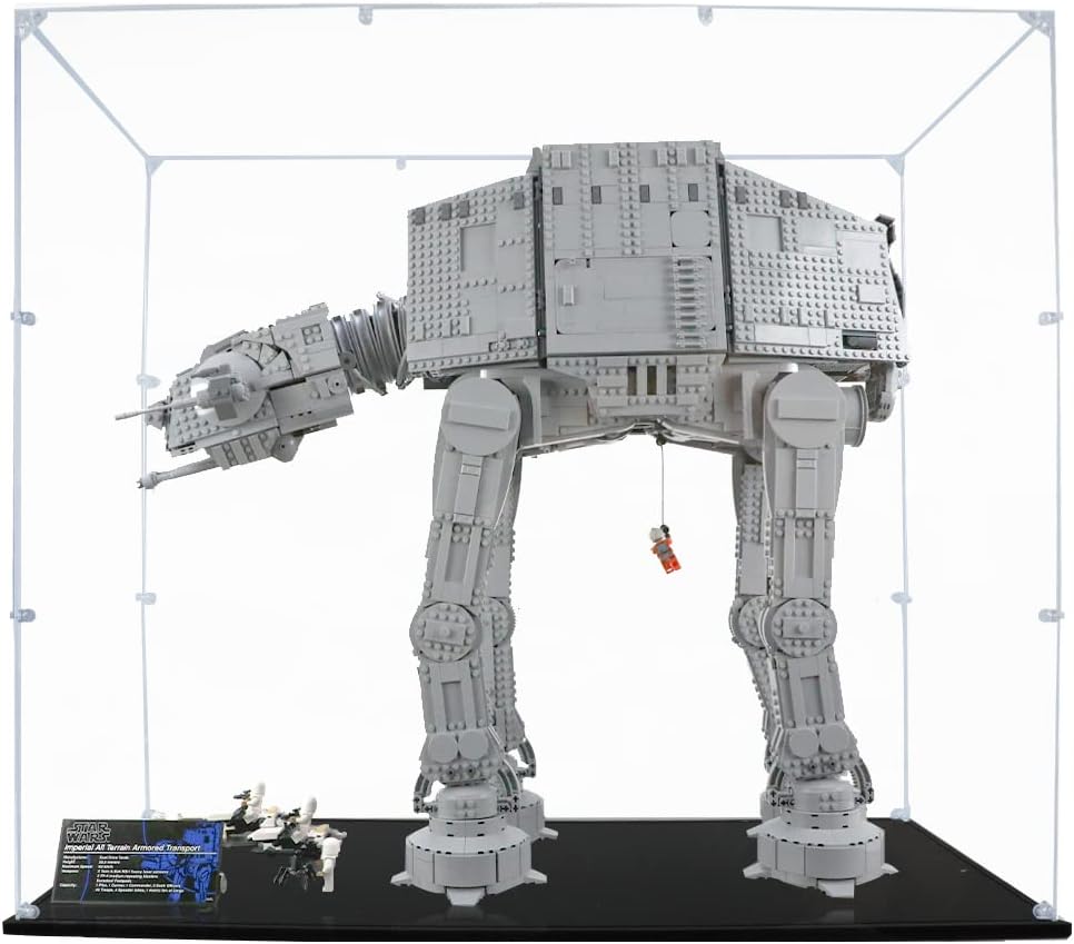 Acrylic Display Case Compatible for LEGO AT-AT #75313, Dustproof Display Case (Case Only) (Lego Sets are NOT Included)