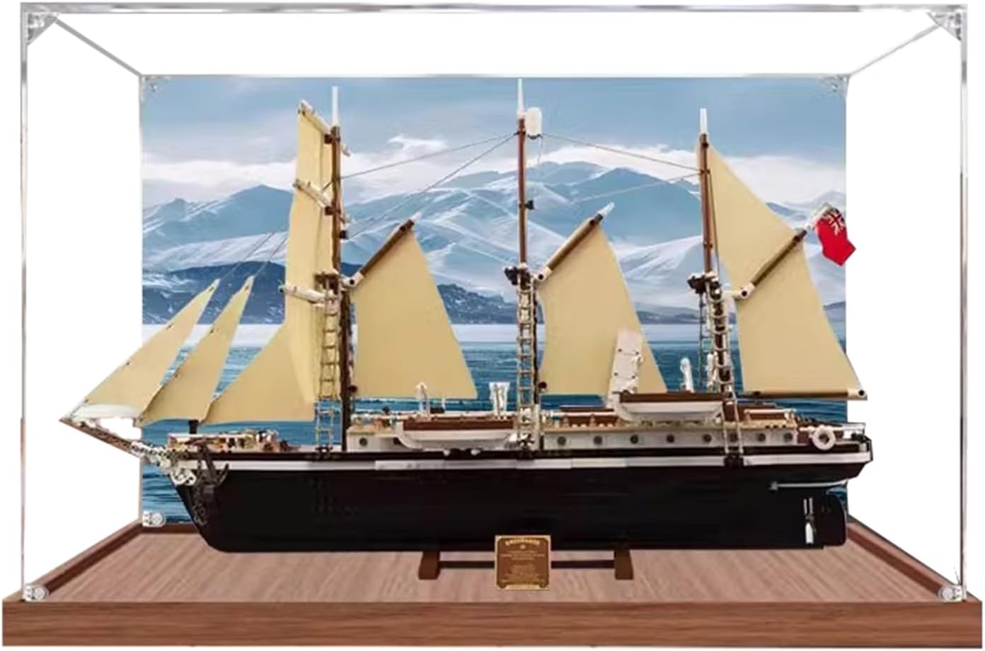 Acrylic Display Case Applies to Lego 10335 The Endurance Ship Collectibles, 3Mm Thickened Acrylic Sheet Clear Dustproof Display Box (ONLY Box, NOT Model),Back Panel