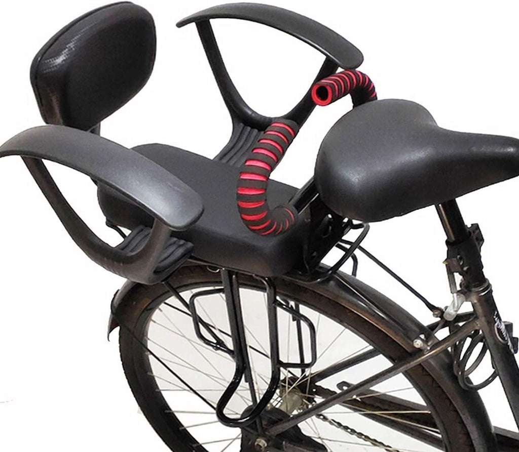 IMYOGI Baby Safety Seats for Bicycle, Rear Child Bike Seat Carrier Rack Mount with Pedals Seat Belt, Waterproof and Wear-Resistant, for 2-10 Years Kids Toddler