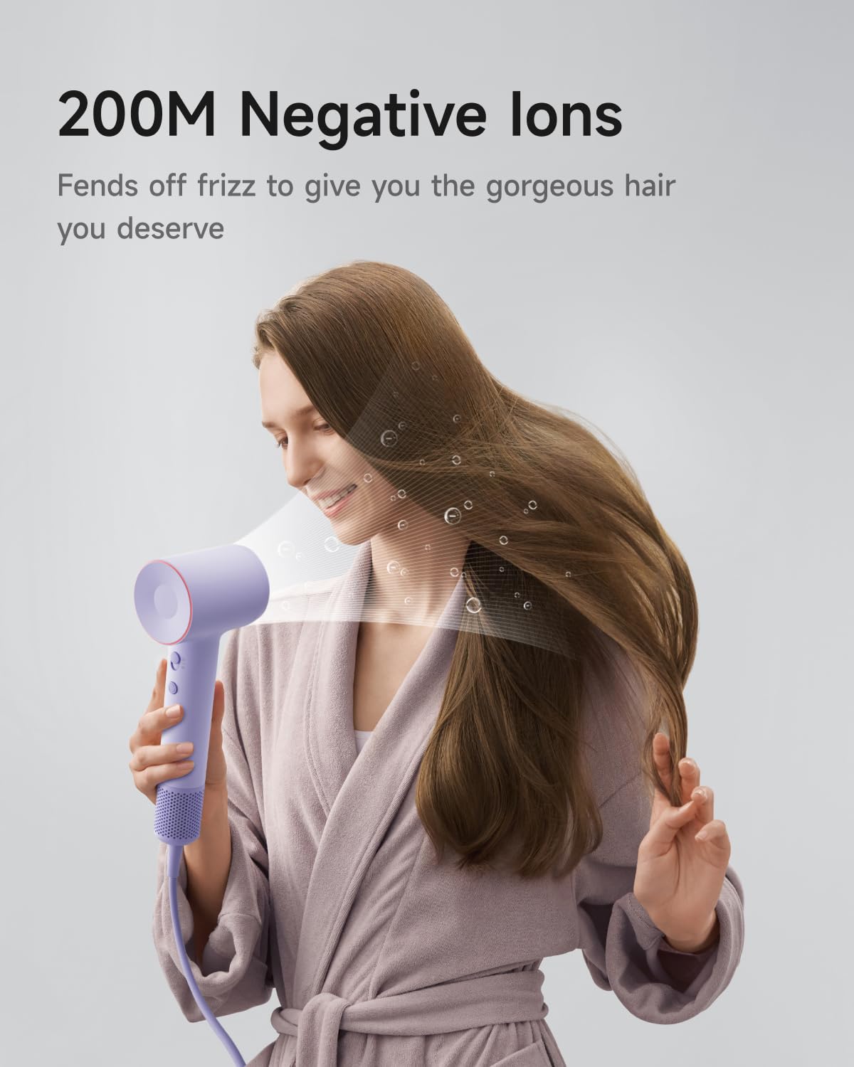 Laifen Hair Dryer SE 2, 200 Million Negative Ionic Blow Dryer with Child Mode and 108,000 RPM Brushless Motor, Fast Drying High-Speed Low Noise Hairdryer with Magnetic Attachments, HD130